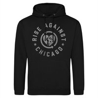 Rise Against Hooded sweater Chicago Heartfist Grey S to XXL for Men black - Image 1