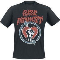 Rise Against T-Shirt Chalk Heartfist S to XXL for Men black