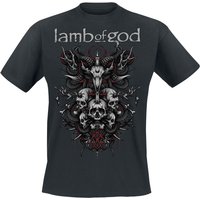 Lamb Of God T-Shirt Antler Crest S to XXL for Men black - Image 1