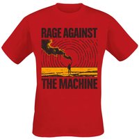 Rage Against The Machine T-Shirt Smoke Signal S to XXL for Men red - Image 1