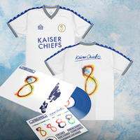 Kaiser Chiefs – Kaiser Chiefs’ Easy Eighth Album – Transparent Blue Vinyl + Kaiser Chiefs x Admiral Easy Eighth Home Shirt (Inc Sticker Sheet)