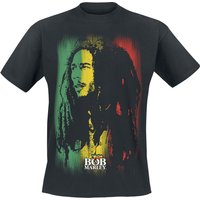 Bob Marley T-Shirt Stare Paint Stripe M to 4XL for Men black - Image 1