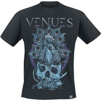 Venues T-Shirt Pfau S to XL for Men black - Image 1