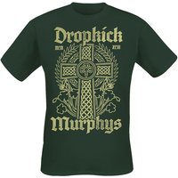 Dropkick Murphys T-Shirt Celtic Cross S to XXL for Men green