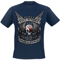 Five Finger Death Punch T-Shirt No Regrets S to XXL for Men navy - Image 1
