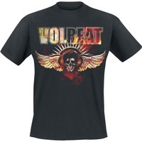 Volbeat T-Shirt Burning Skullwing S to 4XL for Men black