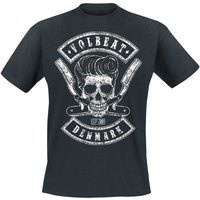 Volbeat T-Shirt Denmark Skull S to 5XL for Men black - Image 1