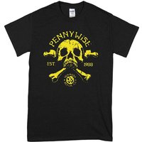 Pennywise T-Shirt Crossbones Skull S to XXL for Men black - Image 1