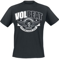 Volbeat T-Shirt Skullwing Ribbon S to 5XL for Men black - Image 1