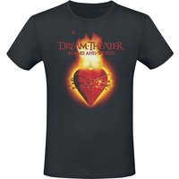 Dream Theater T-Shirt Images & Words Flaming Heart S to XXL for Men black