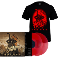 Doomsday Outlaw - Hard Times Transparent Red Double Vinyl + T-Shirt