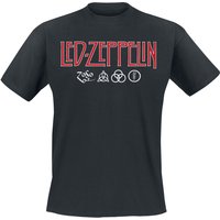 Led Zeppelin T-Shirt Logo & Symbols S to XXL for Men black - Image 1