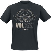 Volbeat T-Shirt Skullwing Rewind, Replay, Rebound S to 3XL for Men black - Image 1