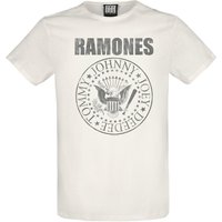 Ramones T-Shirt Amplified Collection Vintage Shield S to 3XL for Men white