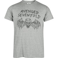 Avenged Sevenfold T-Shirt Scheleton Bat S to XXL for Men grey - Image 1
