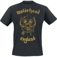 Motörhead T-Shirt Golden England Everything Louder Than Everything Else S to 4XL for Men black