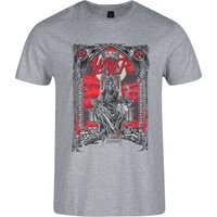 Slayer T-Shirt Throne Crystal S to 4XL for Men grey - Image 1