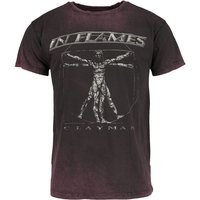 In Flames T-Shirt Clayman Vitruvian S to 4XL for Men dark red