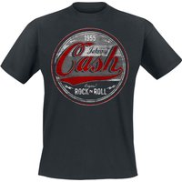 Johnny Cash T-Shirt Original Rock n Roll Red/Grey S to 4XL for Men black