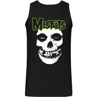 Misfits Tanktop Green Skull S to XL for Men black - Image 1