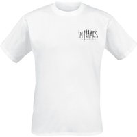 In Flames T-Shirt Foregone Distressed Logo S to 3XL for Men white