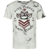Five Finger Death Punch T-Shirt Logo S to 3XL for Men white-grey