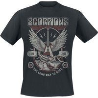 Scorpions T-Shirt Long Way To Rock S to 3XL for Men black - Image 1