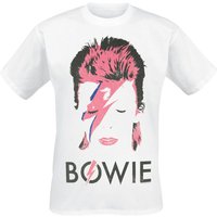 David Bowie T-Shirt Aladdin Sane Distressed S to XXL for Men white