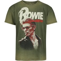 David Bowie T-Shirt Smoking S to 3XL for Men green