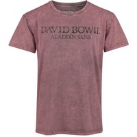 David Bowie T-Shirt Aladdin Sane S to 3XL for Men coral