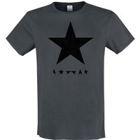 David Bowie T-Shirt Amplified Collection Black Star S to XXL for Men charcoal - Image 1