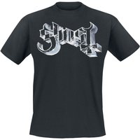 Ghost T-Shirt Oxidized Silver Logo S to 4XL for Men black