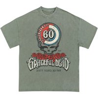Grateful Dead T-Shirt Stealie Roses 60th S to XXL for Men green - Image 1