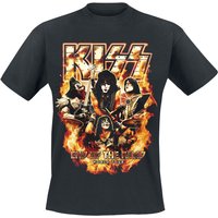 Kiss T-Shirt EOTR Tour 2023 On Fire M to 3XL for Men black - Image 1