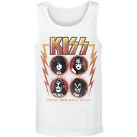 Kiss Tanktop Rock And Roll Over Lightning S to 3XL for Men white - Image 1