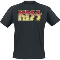 Kiss T-Shirt Distressed Logo S to 5XL for Men black - Image 1