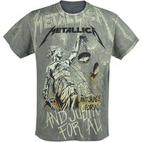 Metallica T-Shirt ... And Justice For All Neon Backdrop S to XXL for Men charcoal - Image 1