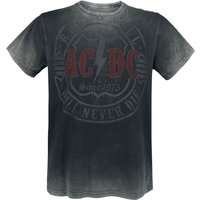 AC/DC T-Shirt Rock & Roll Will Never Die M to 4XL for Men dark grey - Image 1