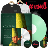 Hugh Cornwell - Moments Of Madness Colour Vinyl + CD + T-Shirt + Poster + Badges Bundle