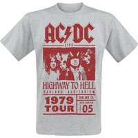 AC/DC T-Shirt Highway To Hell Red Photo 1979 Tour S to XXL for Men mottled grey - Image 1