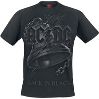 AC/DC T-Shirt Back In Black Torn S to 4XL for Men black - Image 1