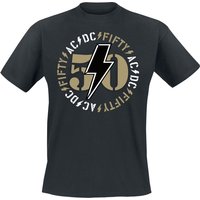 AC/DC T-Shirt Fifty Bold Emblem M to 3XL for Men black - Image 1