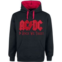 AC/DC Hooded sweater In Rock We Trust S to 4XL for Men black-red - Image 1