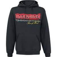 Iron Maiden Hooded sweater POM Red Strip Logo Tracklist S to XXL for Men black - Image 1