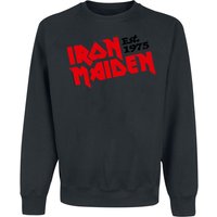 Iron Maiden Sweatshirt Est. 1975 S to 4XL for Men black - Image 1