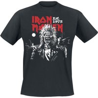Iron Maiden T-Shirt Portrait Eddie Screaming Straight Logo S to 4XL for Men black