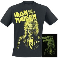 Iron Maiden T-Shirt Est. 1975 Glow In The Dark S to 3XL for Men black - Image 1