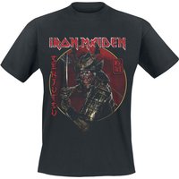 Iron Maiden T-Shirt Senjutsu Eddie Gold Circle S to 4XL for Men black