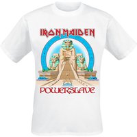 Iron Maiden T-Shirt Powerslave World Slavery Tour 1984-1985 S to XXL for Men white - Image 1
