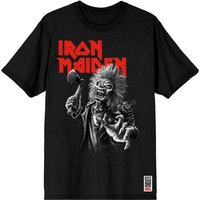 Iron Maiden T-Shirt Greyscale Axe S to 4XL for Men black - Image 1